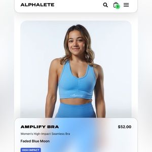 Limited edition Alphalete bra size medium, worn once for photoshoot